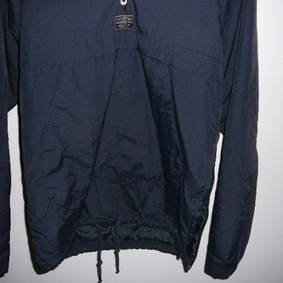 Pull & Bear Apparel Co Men's Navy Blue Hooded 1/4 Zip Long Sleeve Coat EU-S MX36 - Picture 6 of 6